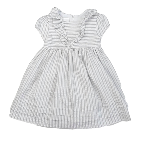 Iris & Ivy Other - Iris & Ivy Girls Gray Stripe Dress size: 3T
